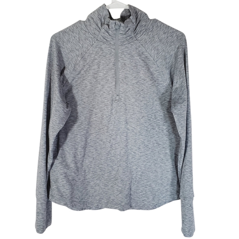 7260 * Apana Half Zip Pullover Heather Gray Size XL